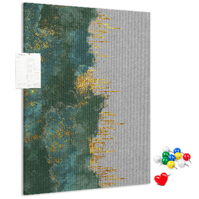 Tableau en liège déco Paysage abstrait dans des tons de vert