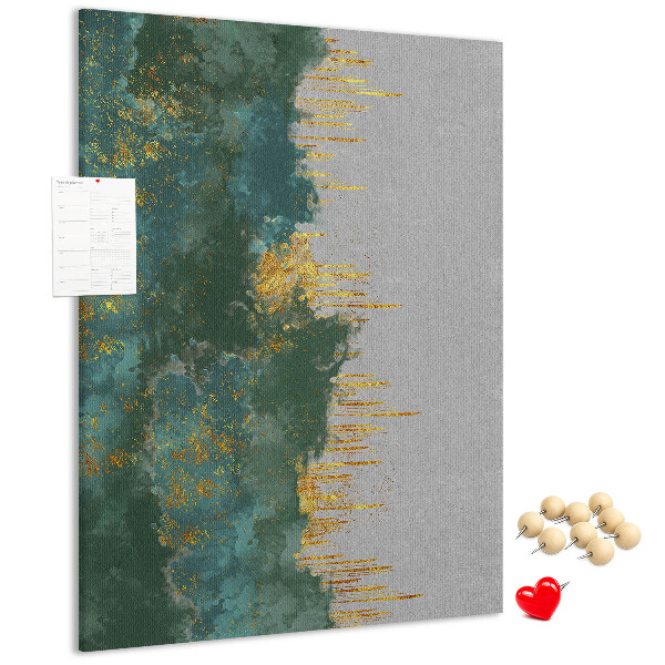 Tableau en liège déco Paysage abstrait dans des tons de vert