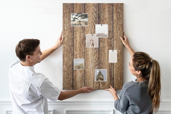 Tableau en liège fantaisie Fond texturé en bois naturel