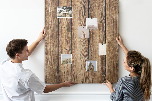 Tableau en liège fantaisie Fond texturé en bois naturel
