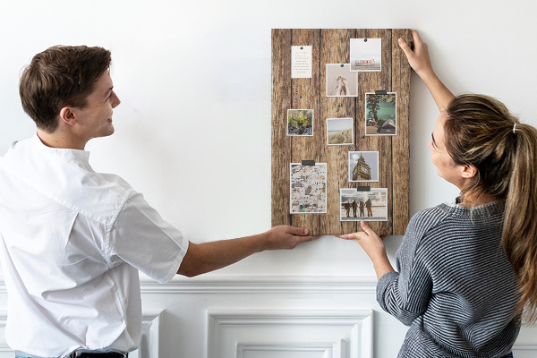 Tableau en liège fantaisie Fond texturé en bois naturel
