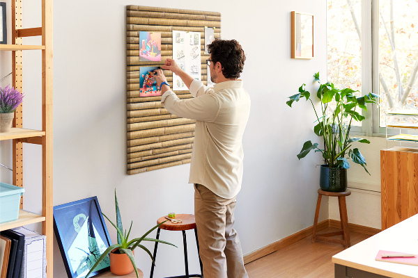 Tableau de liège Planches en bambou naturel aux teintes chaudes
