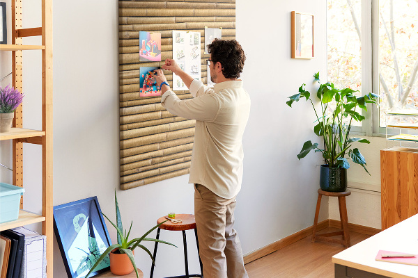 Tableau de liège Planches en bambou naturel aux teintes chaudes