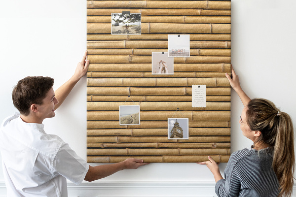 Tableau de liège Planches en bambou naturel aux teintes chaudes
