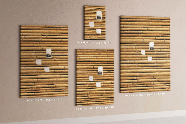 Tableau de liège Planches en bambou naturel aux teintes chaudes