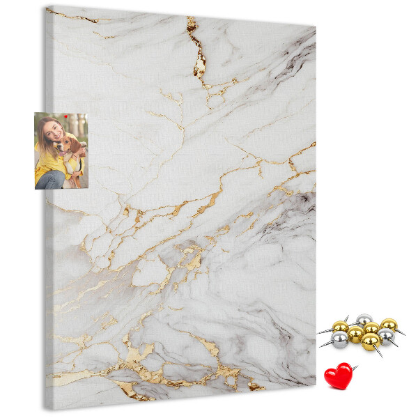 Tableau en liège déco Marbre élégant aux veines dorées