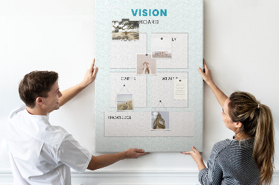 Tableau en liège déco Tableau de visualisation avec quatre catégories d'objectifs