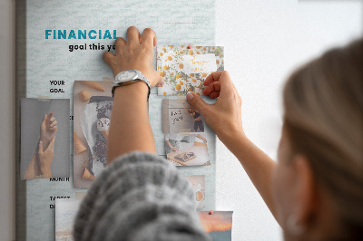 Tableau de liège Un thème pour la planification des objectifs financiers