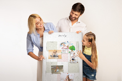 Tableau en liège déco Agenda annuel au design minimaliste