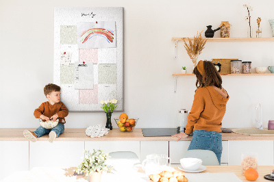 Tableau en liège déco Agenda annuel au design minimaliste