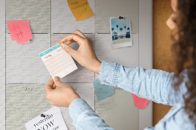 Tableau en liège déco Agenda annuel au design minimaliste