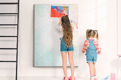 Tableau en liège déco Des taches pastel délicates avec des accents dorés