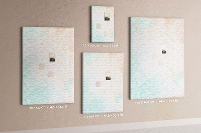Tableau en liège déco Des taches pastel délicates avec des accents dorés