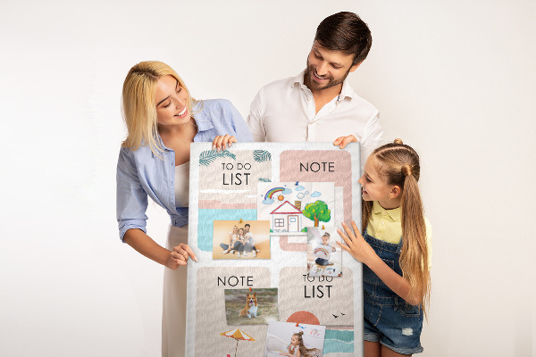 Tableau en liège déco Liste de choses à faire et notes pour l'été