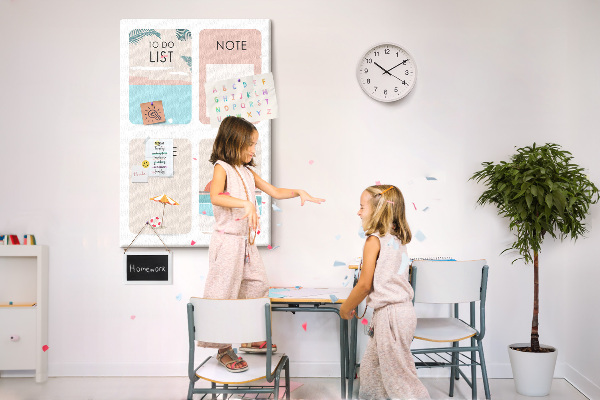 Tableau en liège déco Liste de choses à faire et notes pour l'été