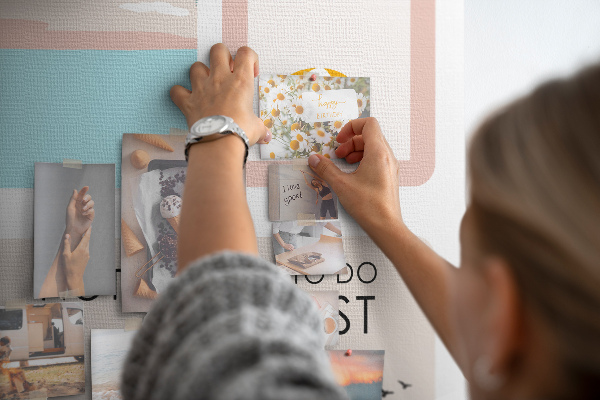 Tableau en liège déco Liste de choses à faire et notes pour l'été