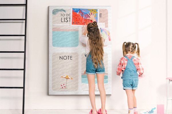 Tableau en liège déco Liste de choses à faire et notes pour l'été