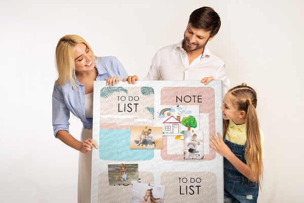 Tableau en liège déco Liste de choses à faire et notes pour l'été