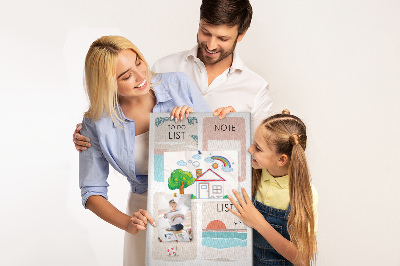 Tableau en liège déco Liste de choses à faire et notes pour l'été