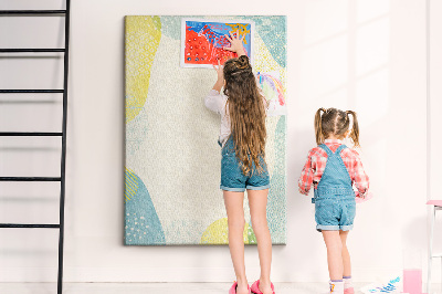 Tableau de liège Des formes colorées aux tons délicats