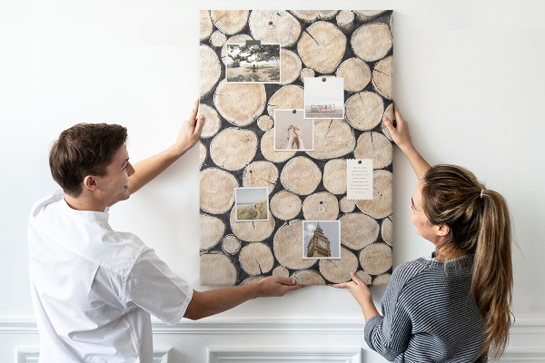 Tableau en liège fantaisie Planches de bois disposées naturellement