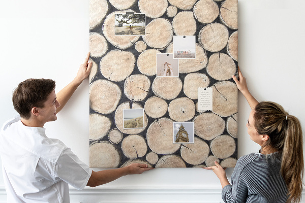 Tableau en liège fantaisie Planches de bois disposées naturellement