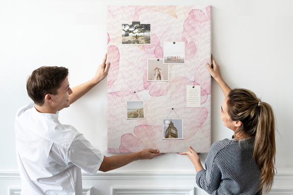 Tableau de liège Pétales délicats aux teintes pastel