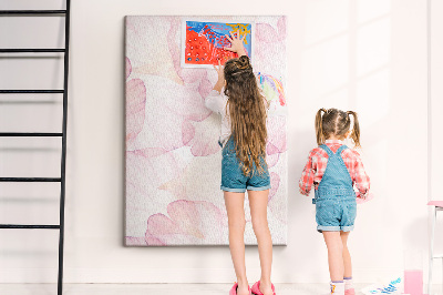 Tableau de liège Pétales délicats aux teintes pastel