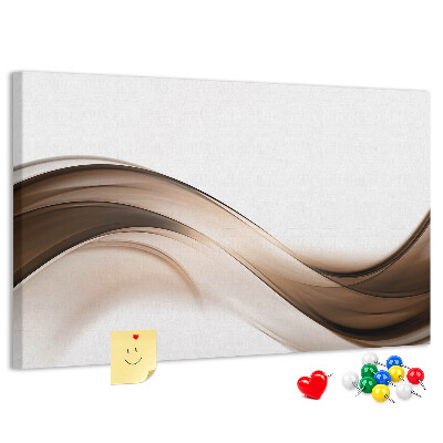 Tableau en liège Ondulations dans les tons de brun et de beige