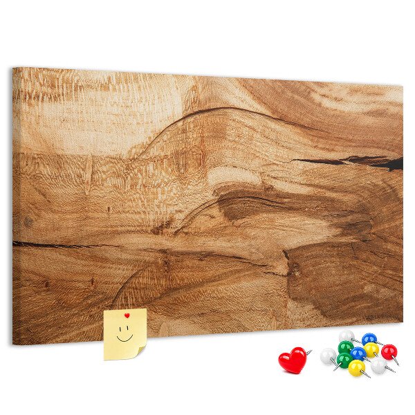 Tableau affichage liège Grain de bois naturel dans des tons chauds