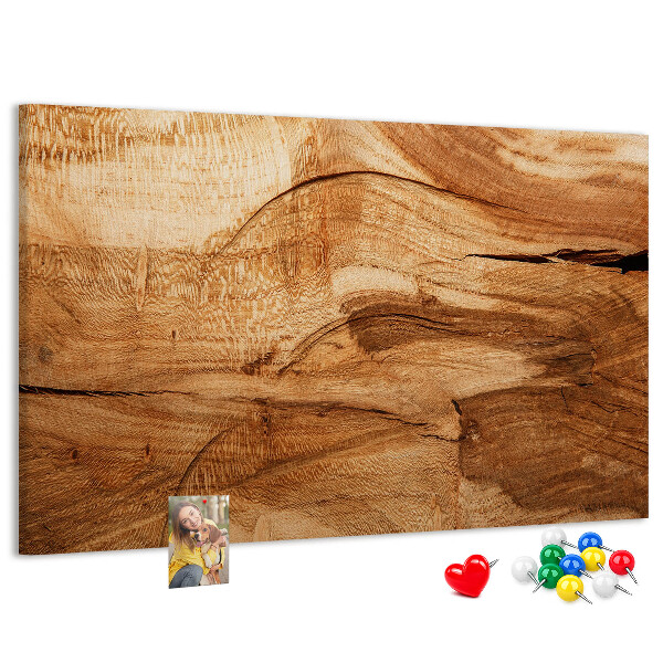 Tableau affichage liège Grain de bois naturel dans des tons chauds