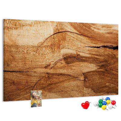 Tableau affichage liège Grain de bois naturel dans des tons chauds