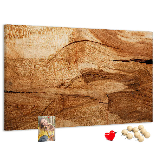 Tableau affichage liège Grain de bois naturel dans des tons chauds