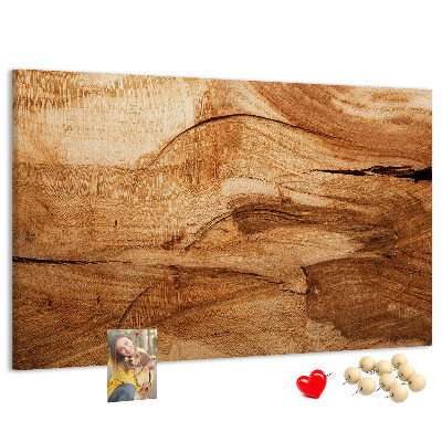 Tableau affichage liège Grain de bois naturel dans des tons chauds