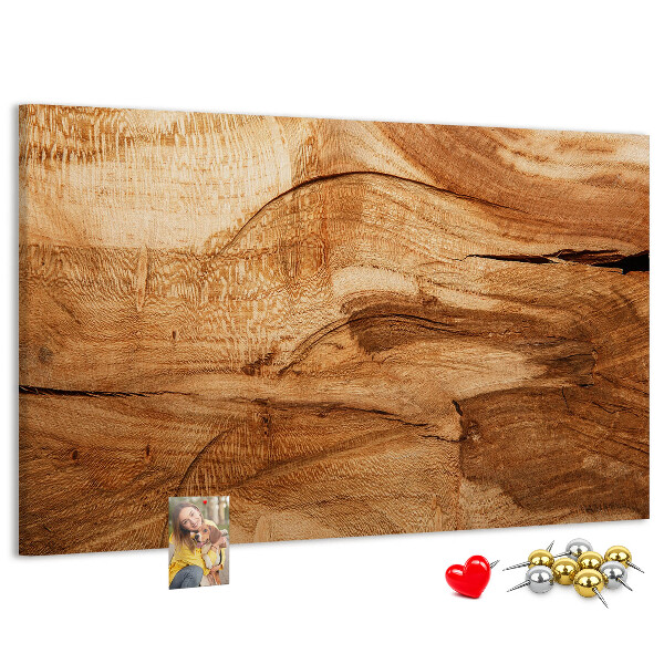 Tableau affichage liège Grain de bois naturel dans des tons chauds