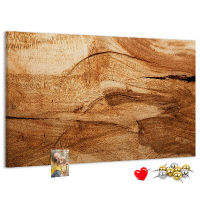 Tableau affichage liège Grain de bois naturel dans des tons chauds
