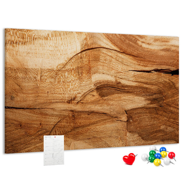 Tableau affichage liège Grain de bois naturel dans des tons chauds