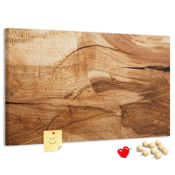 Tableau affichage liège Grain de bois naturel dans des tons chauds