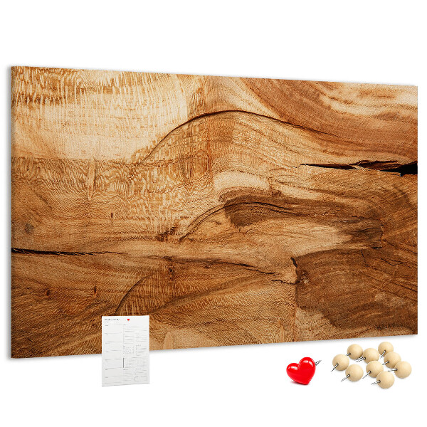 Tableau affichage liège Grain de bois naturel dans des tons chauds