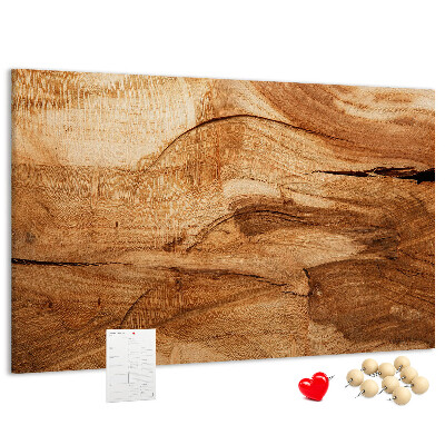 Tableau affichage liège Grain de bois naturel dans des tons chauds