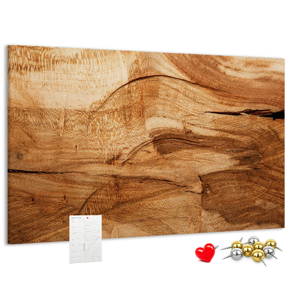 Tableau affichage liège Grain de bois naturel dans des tons chauds