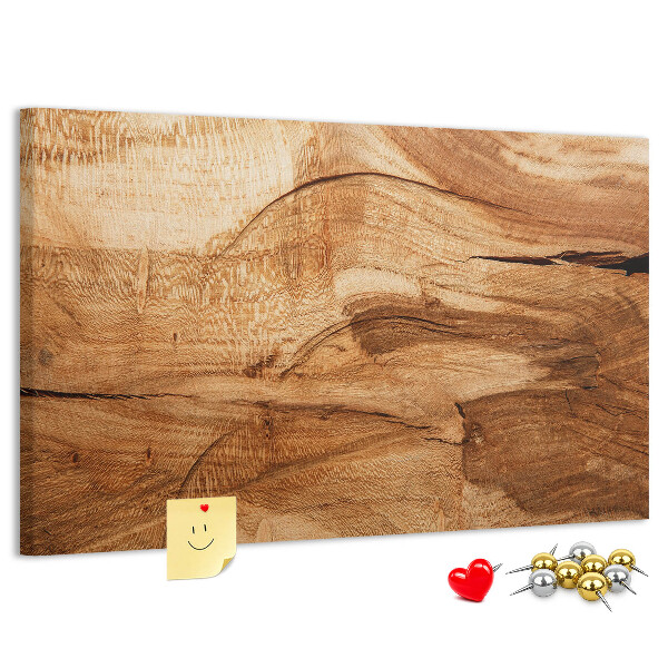 Tableau affichage liège Grain de bois naturel dans des tons chauds