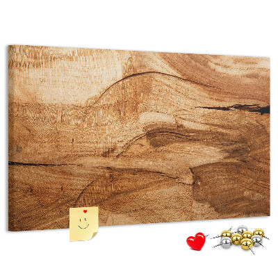 Tableau affichage liège Grain de bois naturel dans des tons chauds