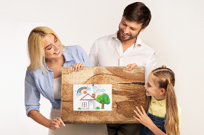 Tableau affichage liège Grain de bois naturel dans des tons chauds