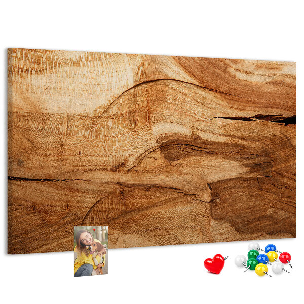 Tableau affichage liège Grain de bois naturel dans des tons chauds