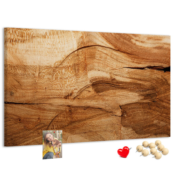 Tableau affichage liège Grain de bois naturel dans des tons chauds