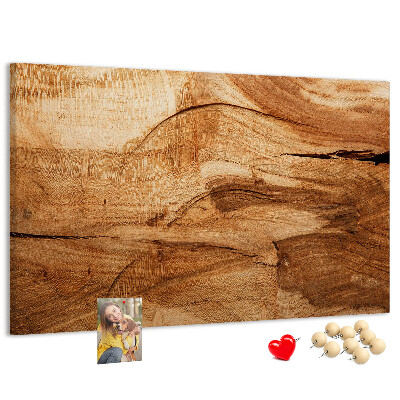 Tableau affichage liège Grain de bois naturel dans des tons chauds