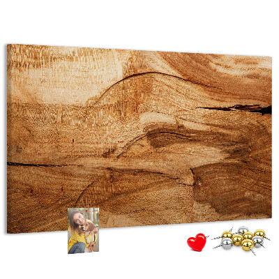 Tableau affichage liège Grain de bois naturel dans des tons chauds