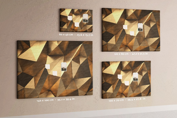 Tableau en liège Formes géométriques dans des tons de brun