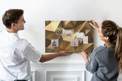 Tableau en liège Formes géométriques dans des tons de brun